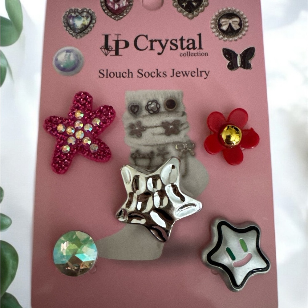 Pink and Silver Hosiery Accessories Set